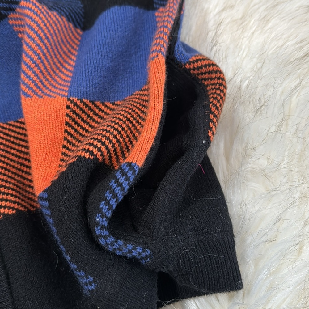 Urban Outfitters Atko mixed wool pocket sweater/ cardigan plaid M - Picture 7 of 8